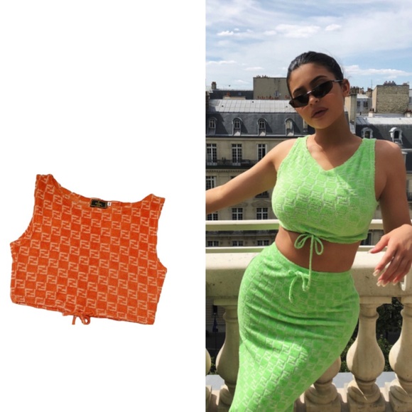 Fendi | Tops | Vintage Fendi Mare Zucca Ff Monogram Logo Print